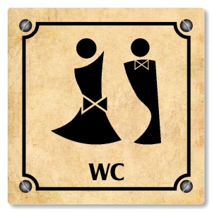 WC společné, 118x118mm, pergamen, Kansas